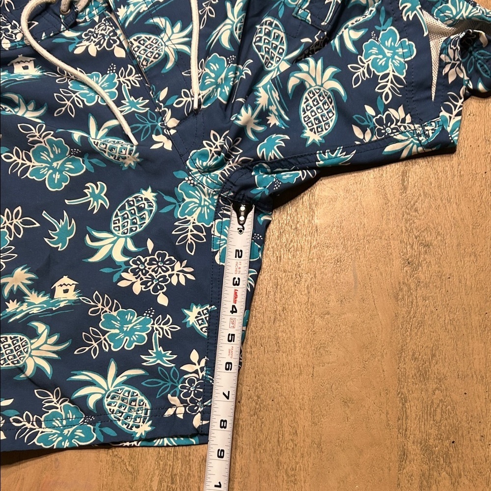 J. Crew Blue and White Pineapple Board Shorts - Picture 6 of 6